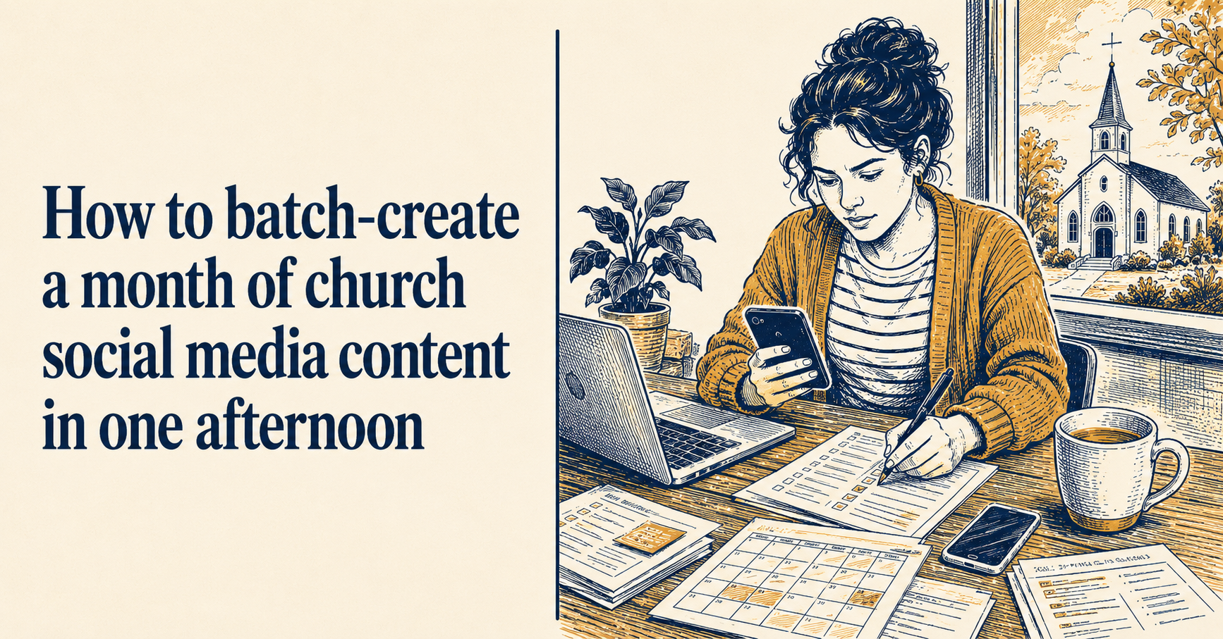How to batch-create a month of church social media content in one afternoon