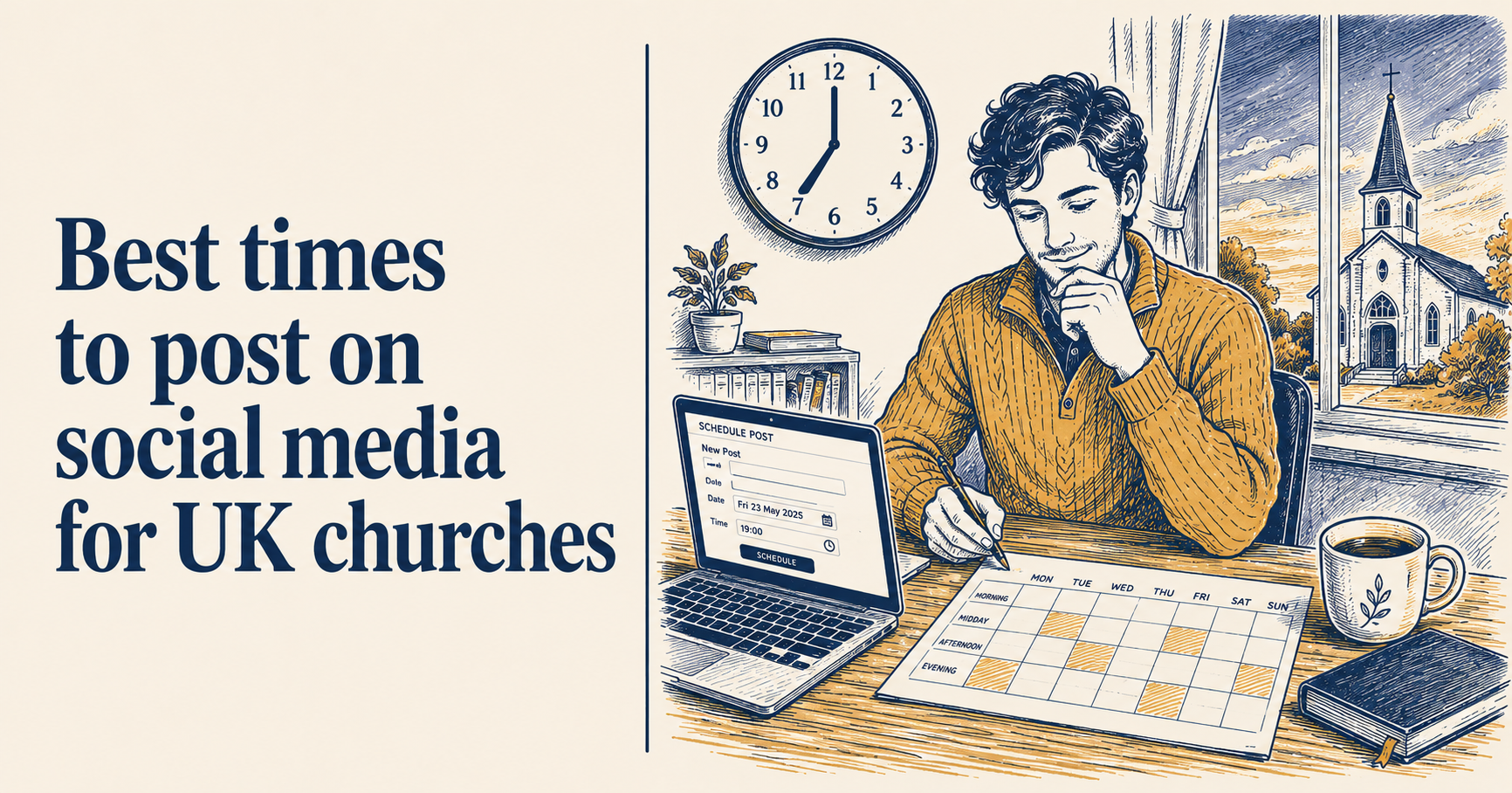 Best times to post on social media for UK churches